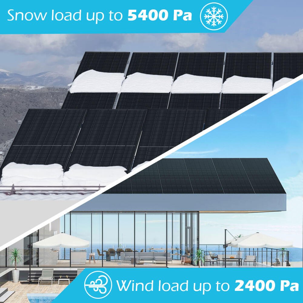SunGoldPower 370W/ 415W/ 440W/ 500W Mono Black PERC Solar Panel UL 61730