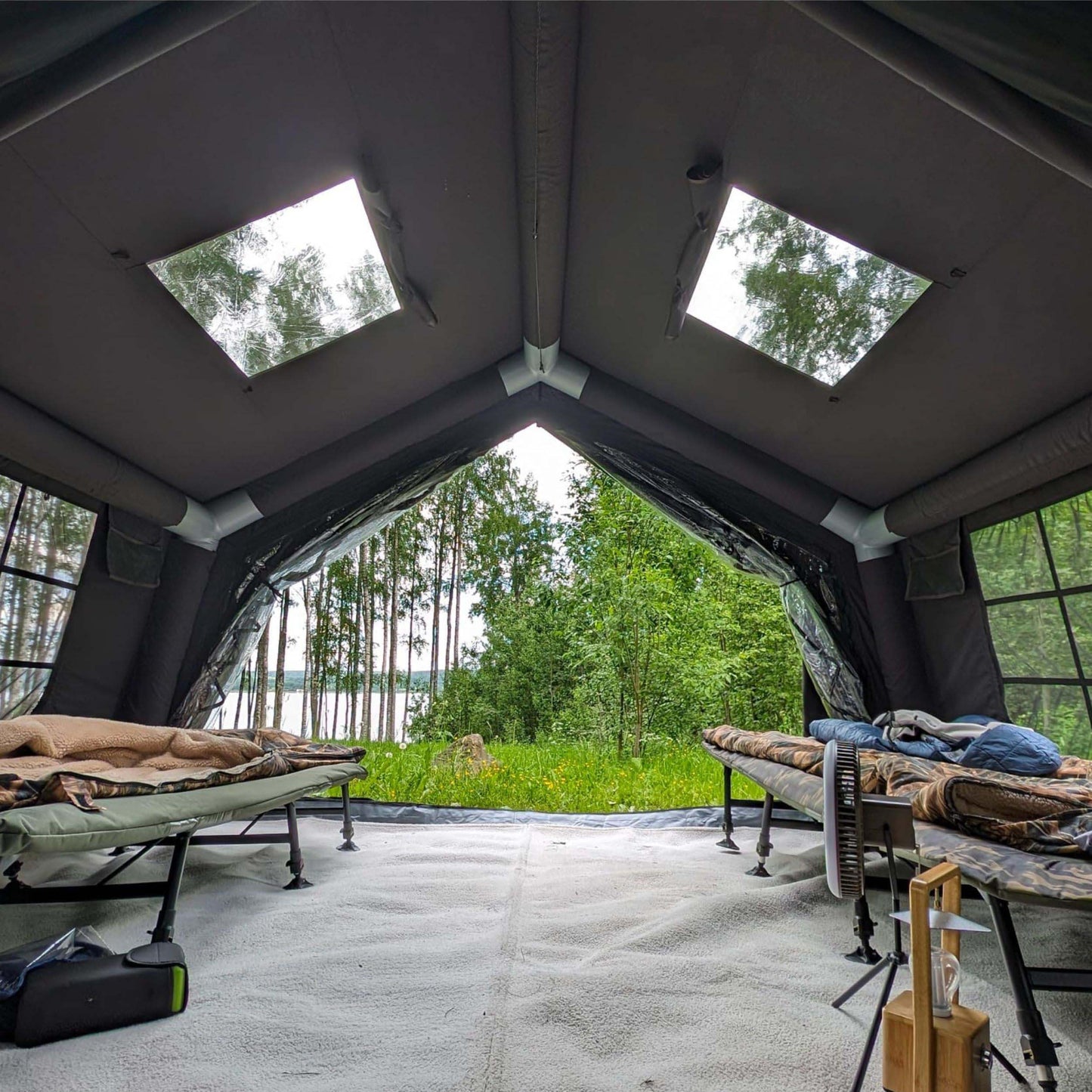 Coody 17.2 (Koala-7) Black Inflatable Tent House for Camping (2-10 person)