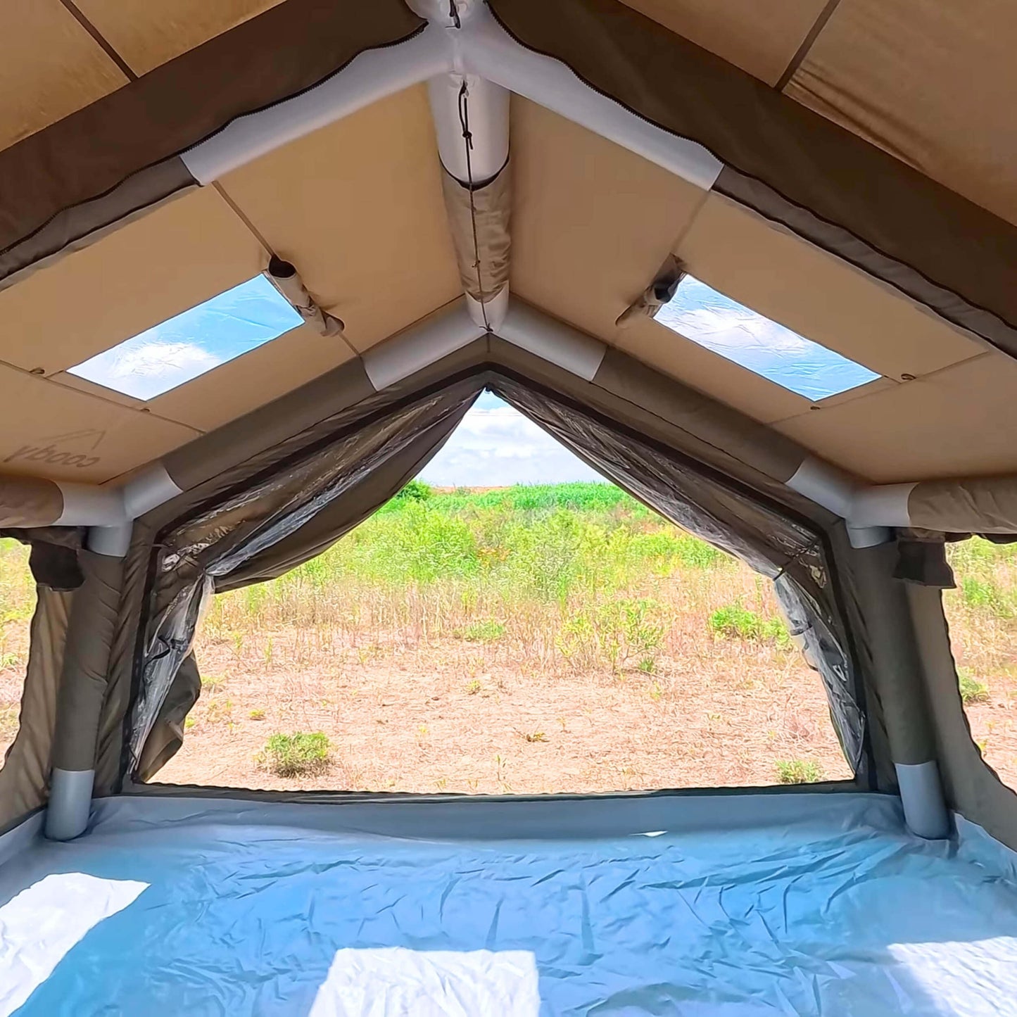 Coody 13.6 (Koala-5) Forest Green Inflatable Tent House for Camping (2-8 person)