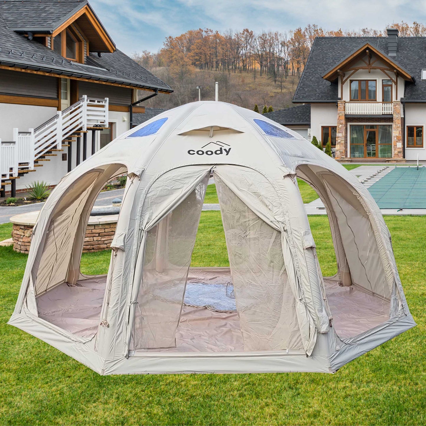Coody Aurora Dome | RBM Outdoors Inflatable tent Octopus Beige for 2-4 person