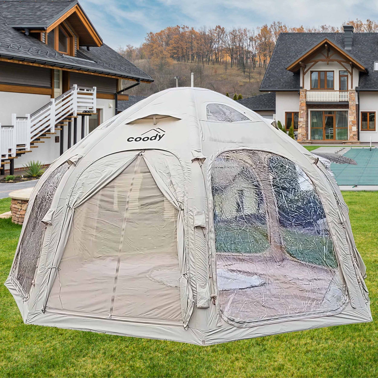 Coody Aurora Dome | RBM Outdoors Inflatable tent Octopus Beige for 2-4 person