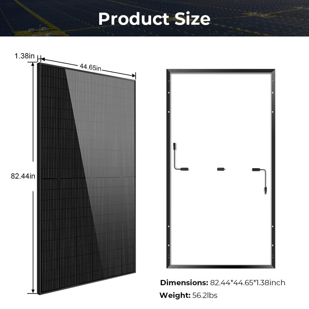 SunGoldPower 370W/ 415W/ 440W/ 500W Mono Black PERC Solar Panel UL 61730