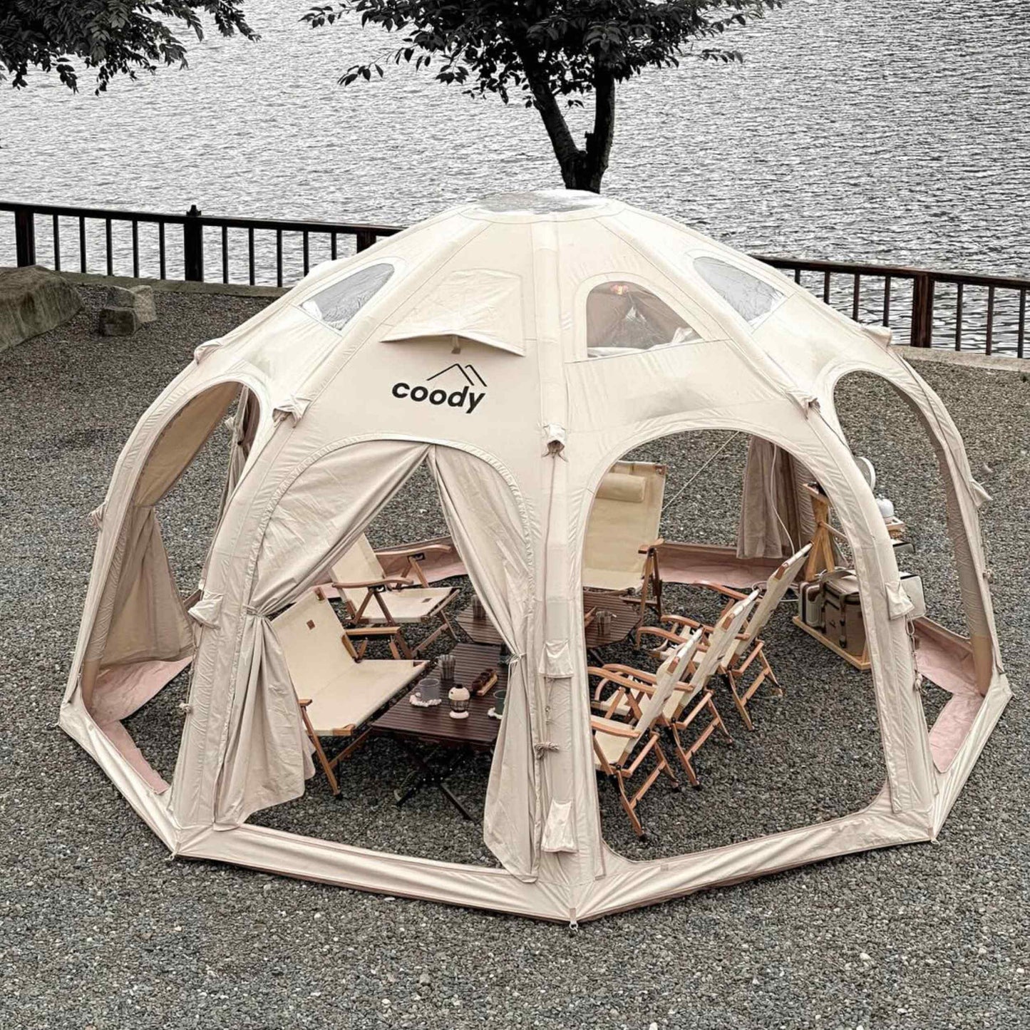Coody Aurora Dome | RBM Outdoors Inflatable tent Octopus Beige for 2-4 person