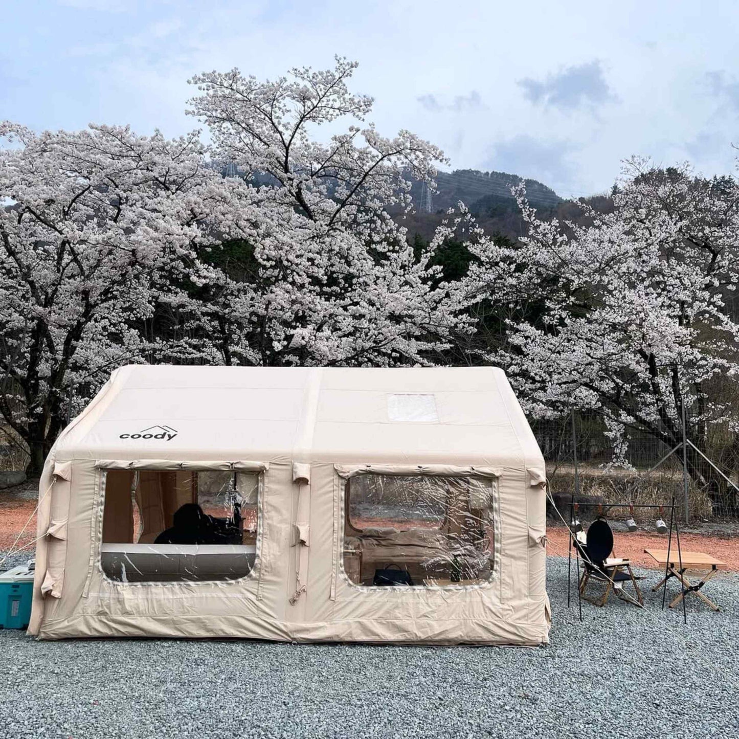 Coody 13.6 (Koala-5) Beige Inflatable Tent House for Camping (2-8 person)