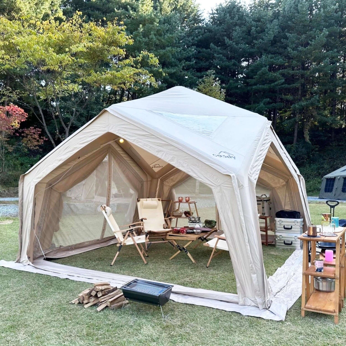 Coody | RBM Hub Shelter Inflatable Tent for 2-6 Person (Beige)