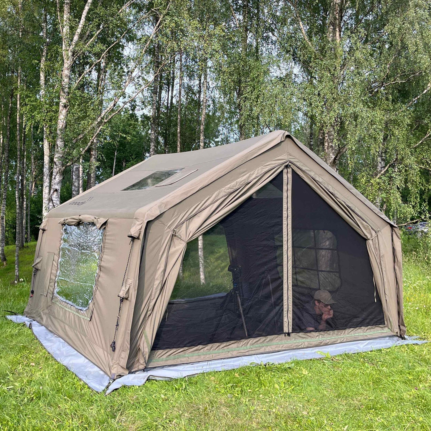 Coody 10 Forest Green Inflatable Tent House for Camping (2-4 person)