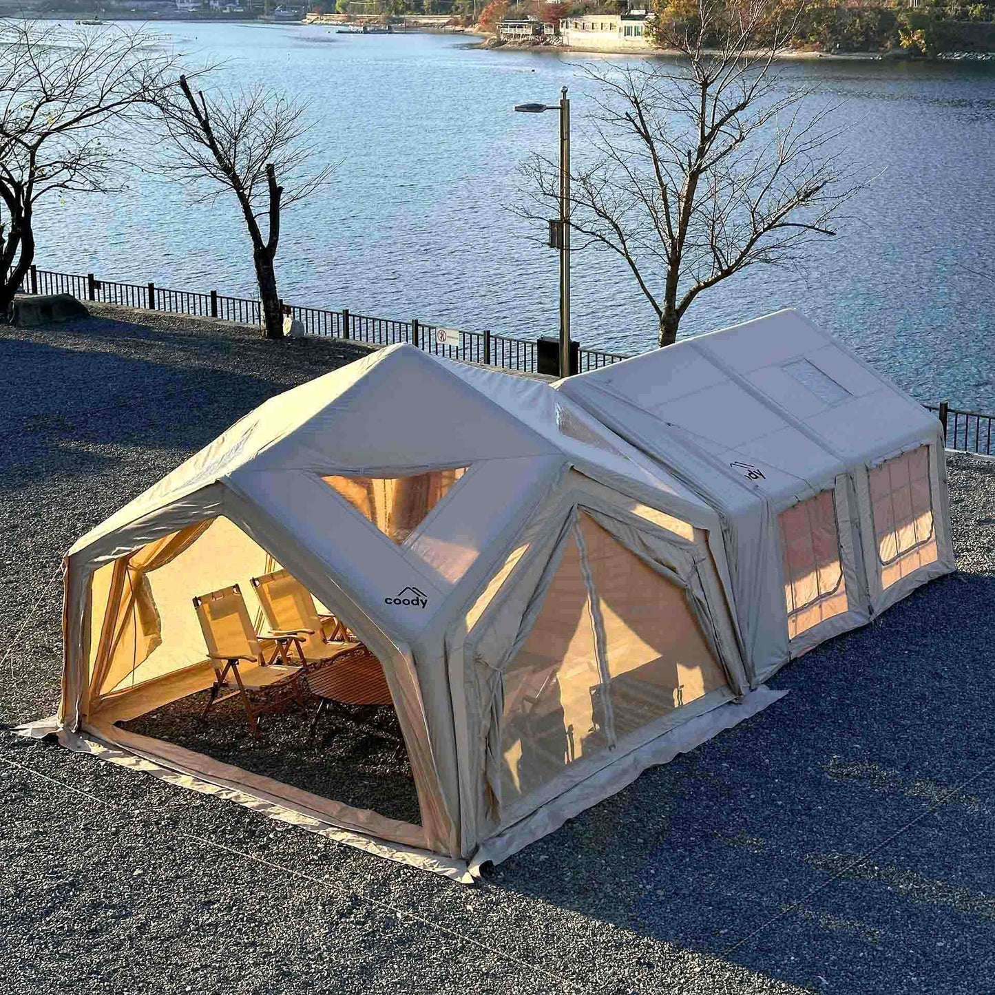 Coody | RBM Hub Shelter Inflatable Tent for 2-6 Person (Beige)