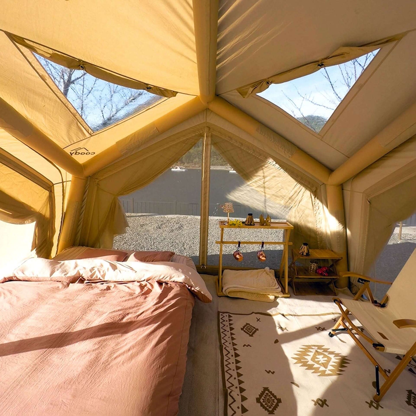 Coody | RBM Hub Shelter Inflatable Tent for 2-6 Person (Beige)
