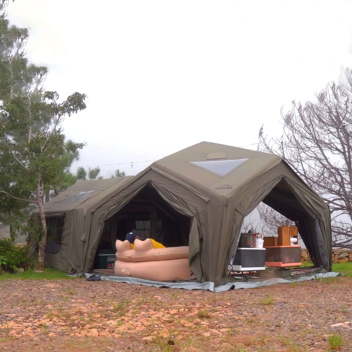 Coody | RBM Hub Inflatable Tent for 2-6 Person (Forest Green)