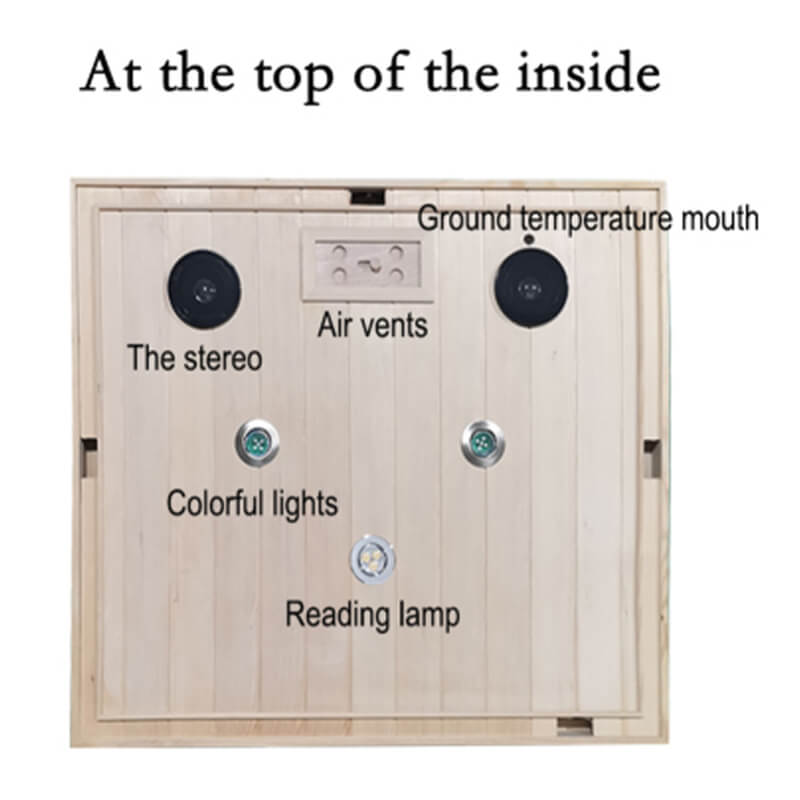 Luxury 2-Person Hemlock Wood FAR Infrared Sauna Room W/ Glass Door, 1750W (SAK81525)