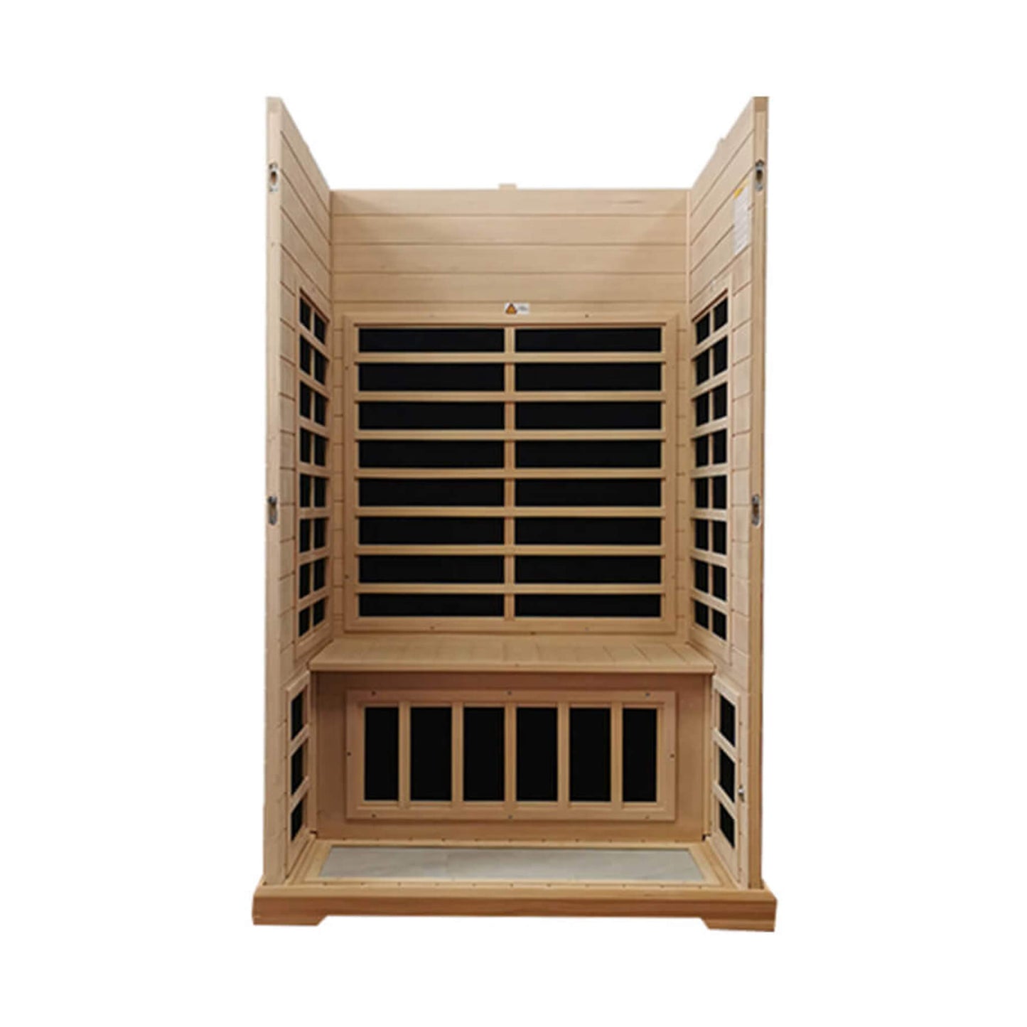 Luxury 2-Person Hemlock Wood FAR Infrared Sauna Room W/ Glass Door, 1750W (SAK81525)