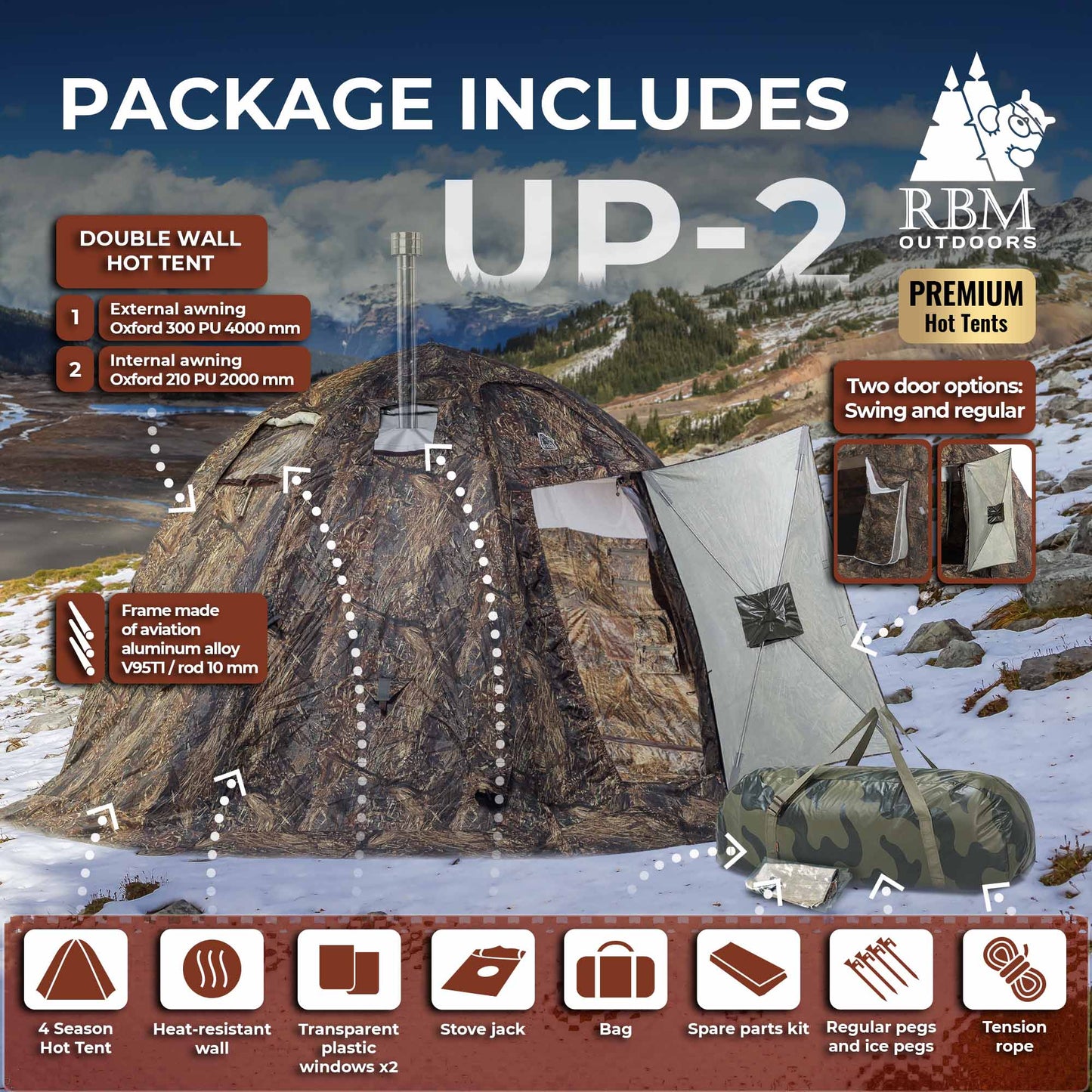 RBM All-Seasons tent  UP-2 for 2-4 person