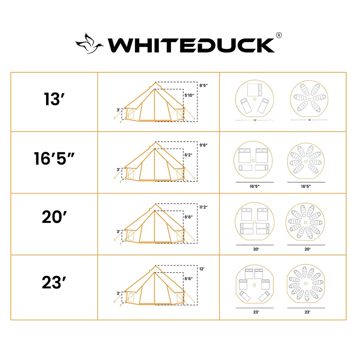 White Duck Outdoors - 20' Avalon Bell Tent