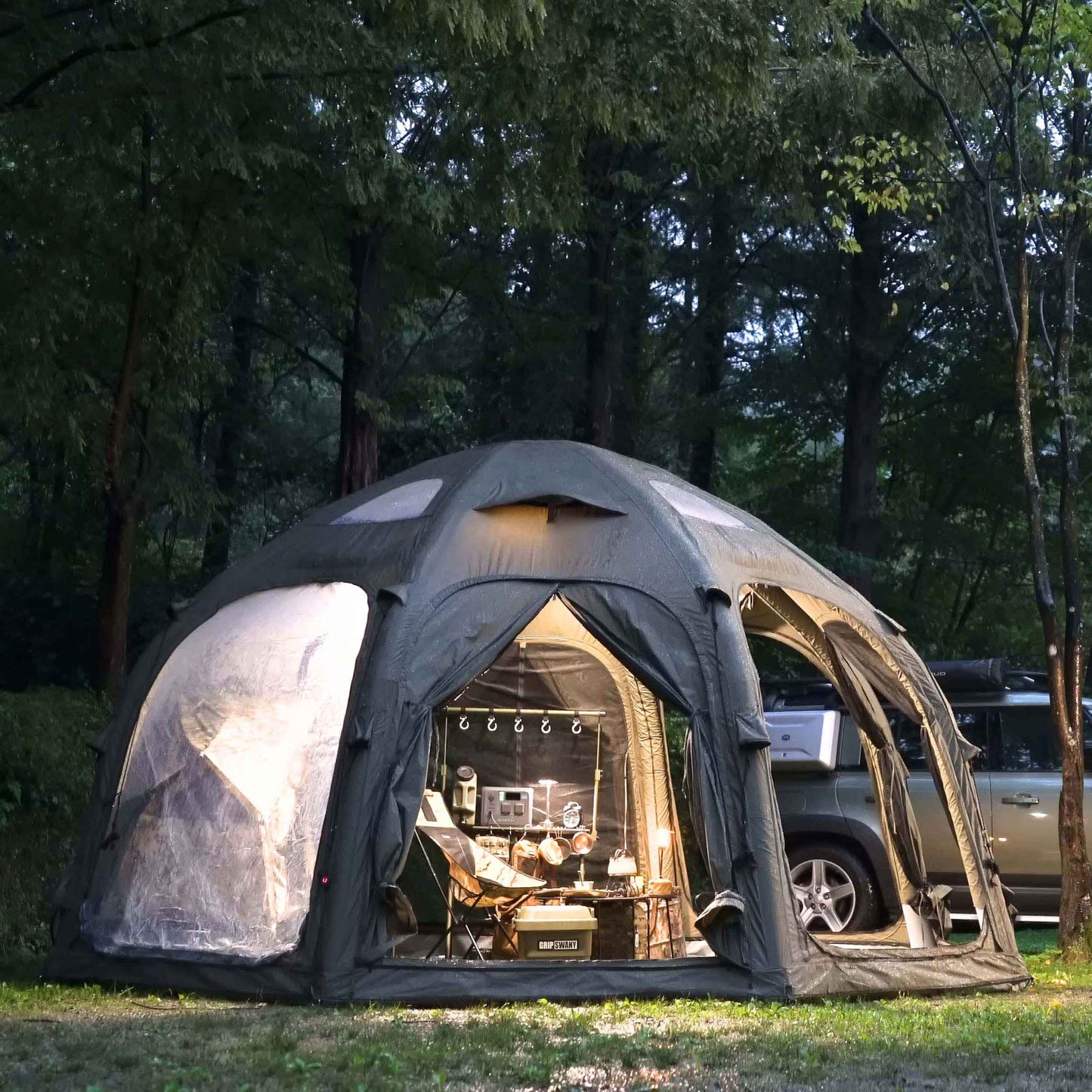 Coody Aurora Dome | RBM Outdoors Inflatable tent Octopus Forest Green for 2-4 person