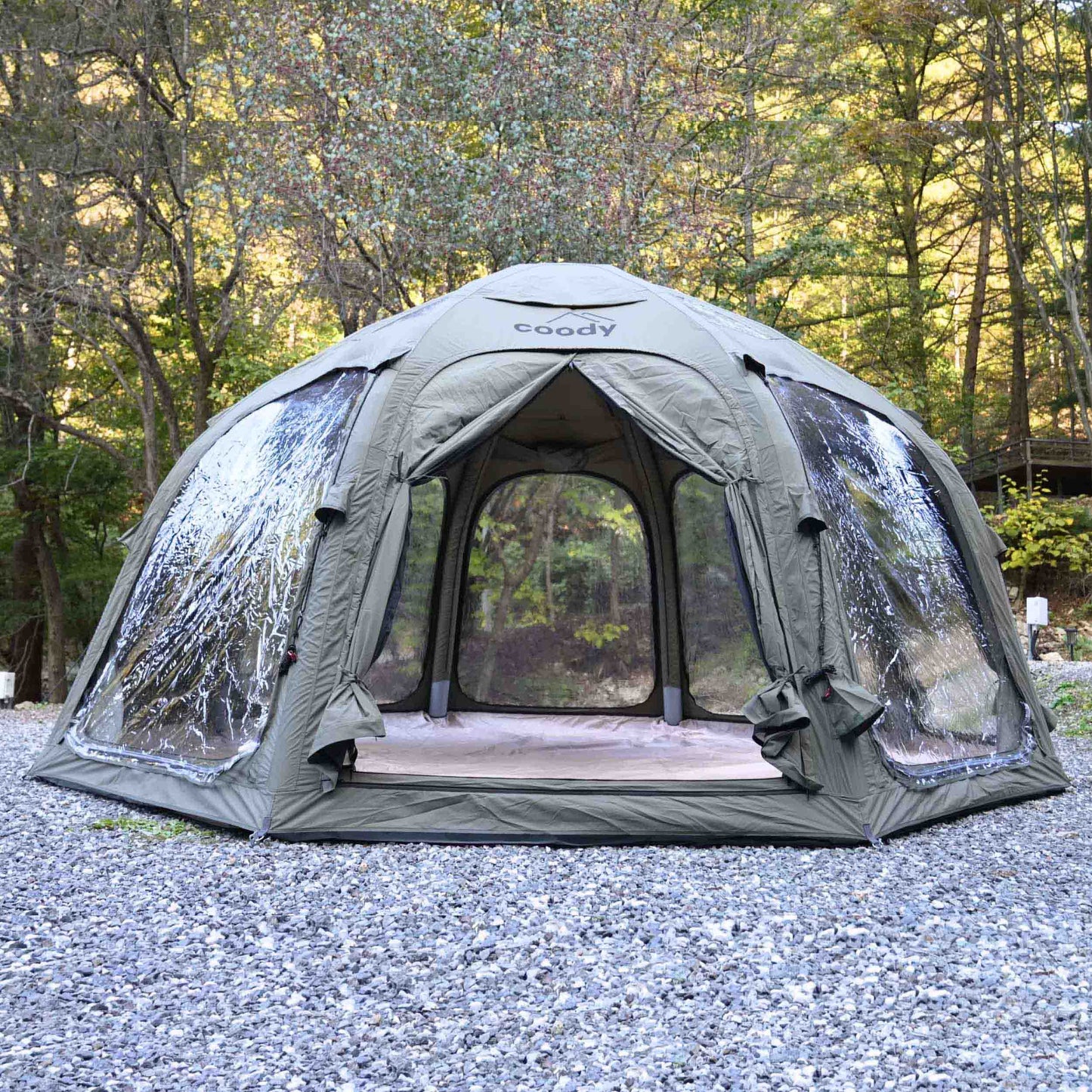 Coody Aurora Dome | RBM Outdoors Inflatable tent Octopus Forest Green for 2-4 person