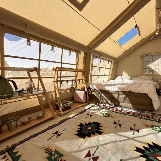 Coody 13.6 (Koala-5) Beige Inflatable Tent House for Camping (2-8 person)