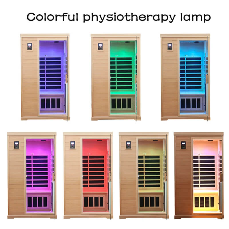 Luxury 2-Person Hemlock Wood FAR Infrared Sauna Room W/ Glass Door, 1750W (SAK81525)