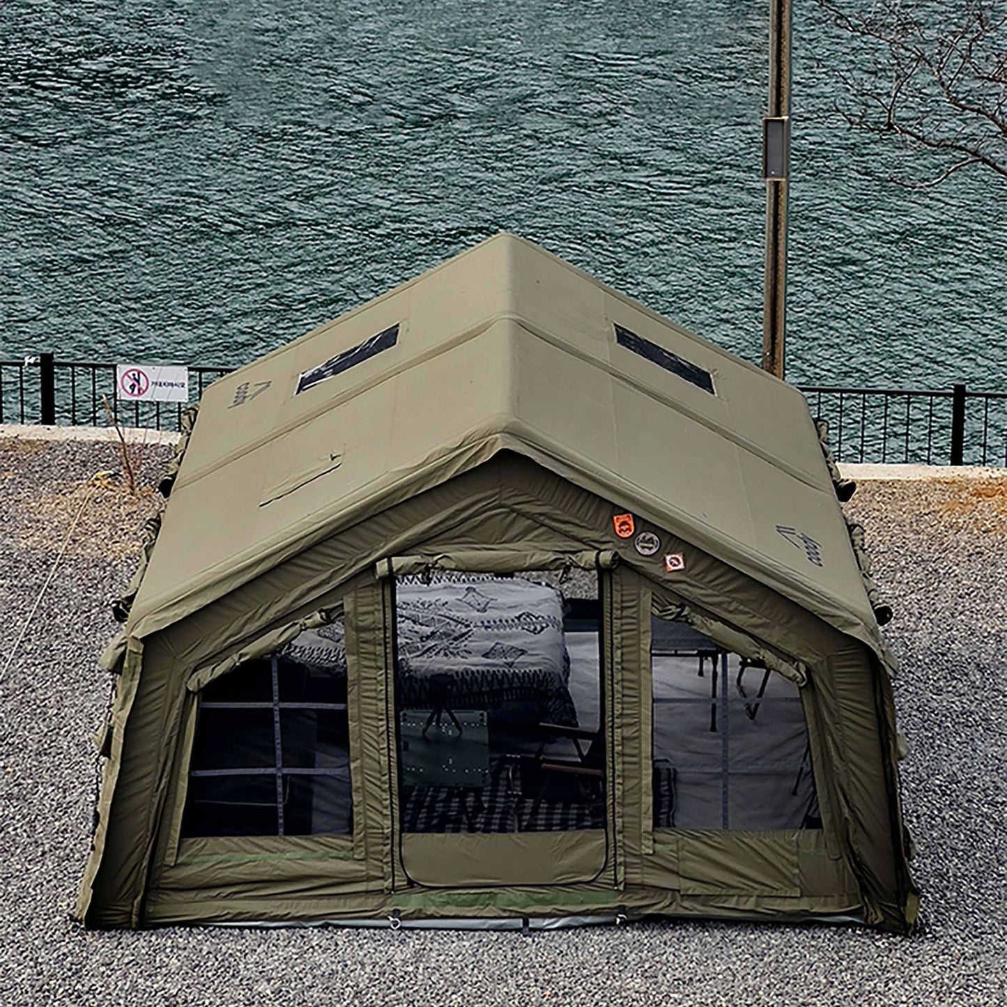 Coody 17.2 (Koala-7) Forest Green Inflatable Tent House for Camping (2-10 person)