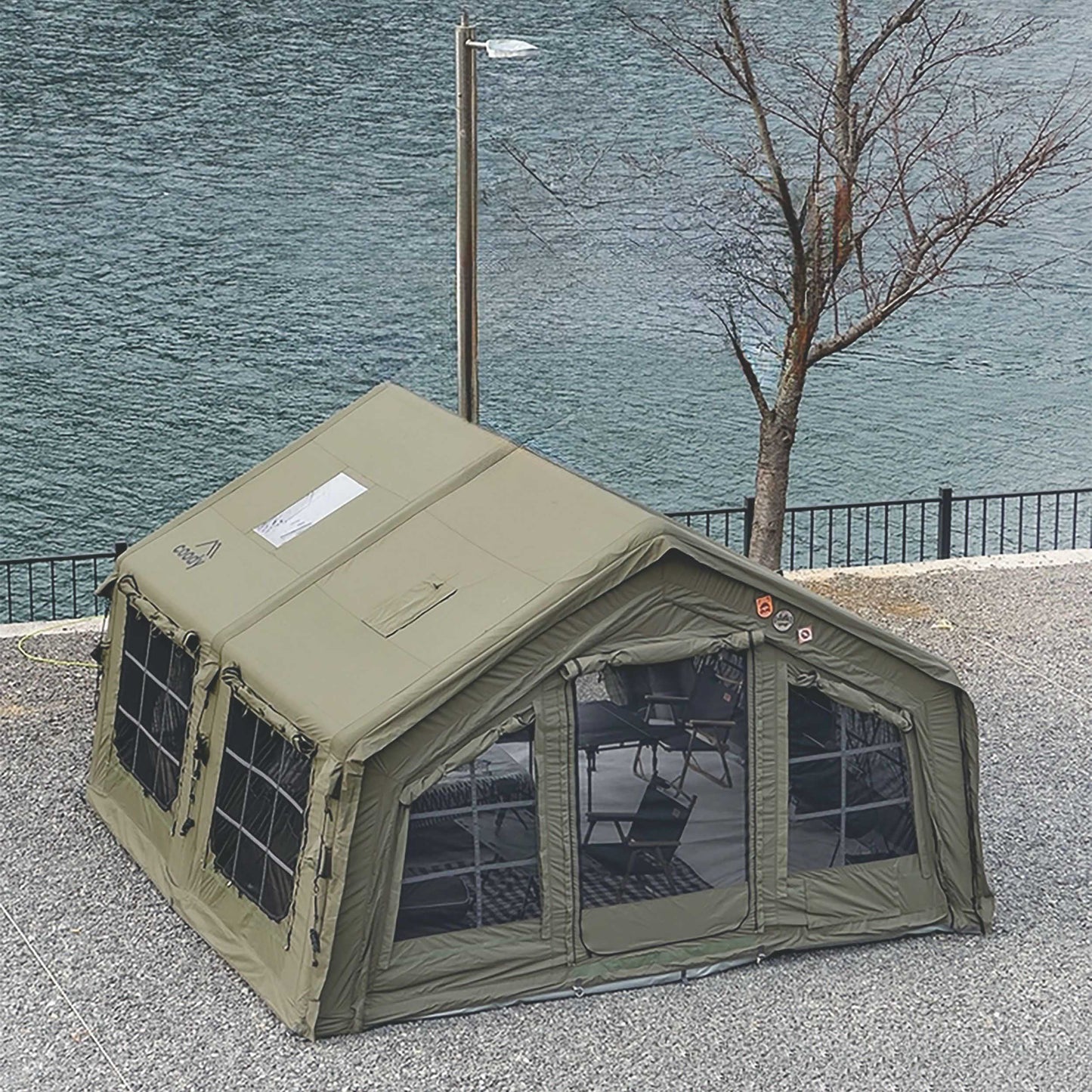 Coody 17.2 (Koala-7) Forest Green Inflatable Tent House for Camping (2-10 person)