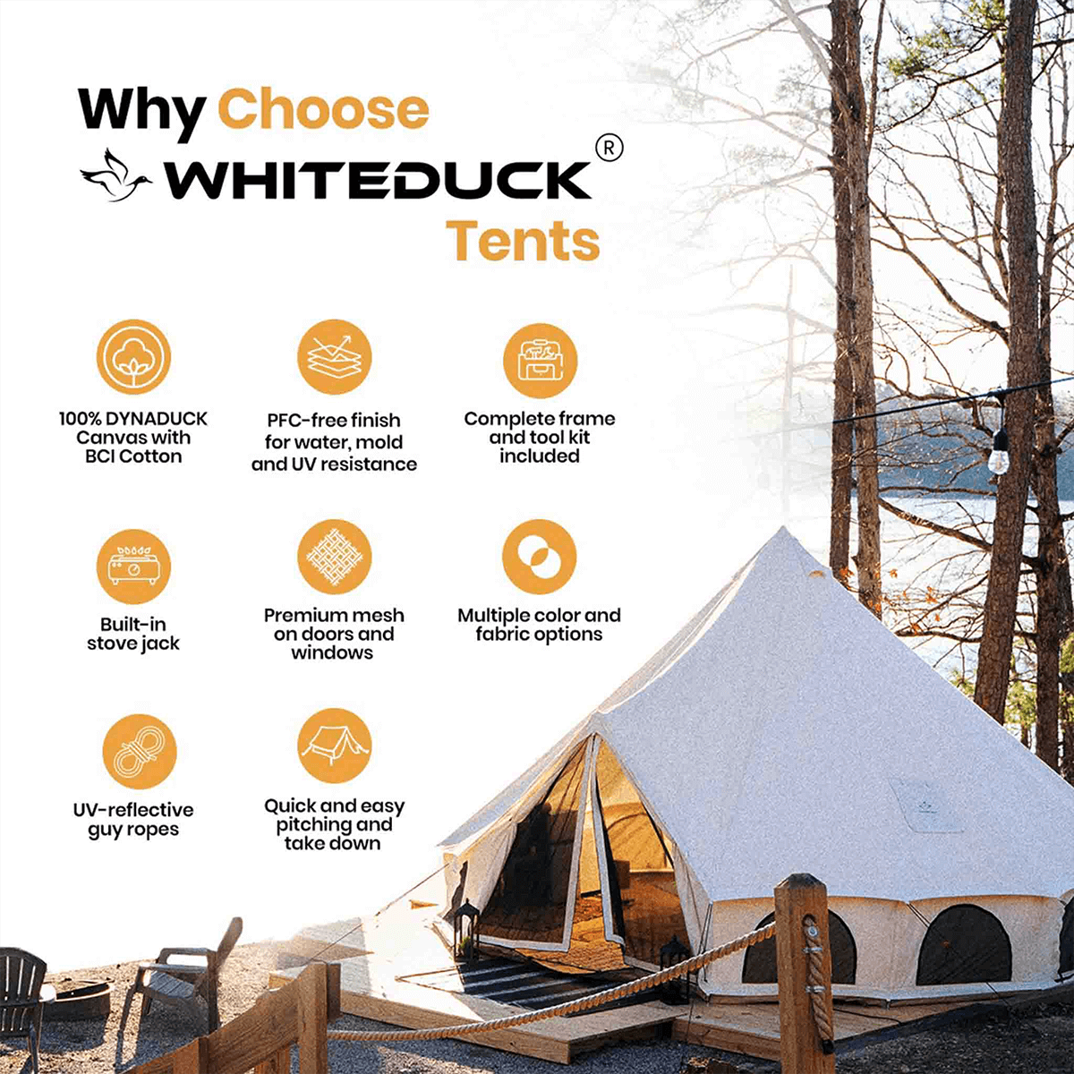 White Duck Outdoors - 20' Avalon Bell Tent