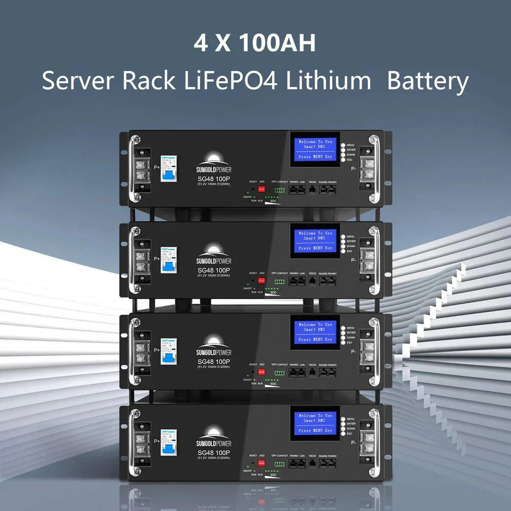 Off-Grid Solar Kit 6500W/ 8000W 48VDC 120V/240V LifePo4 10.24KWH-20.48KWH Lithium Battery 8 X 415 Watts Solar Panels
