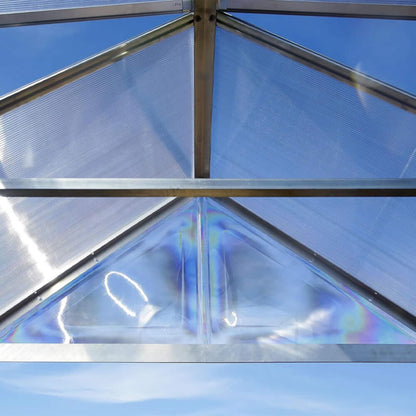 [10x24FT] Premium Heavy-Duty Polycarbonate Walk-In Greenhouse W/ Aluminum Frame & Built-In Gutter System (SAK58472)