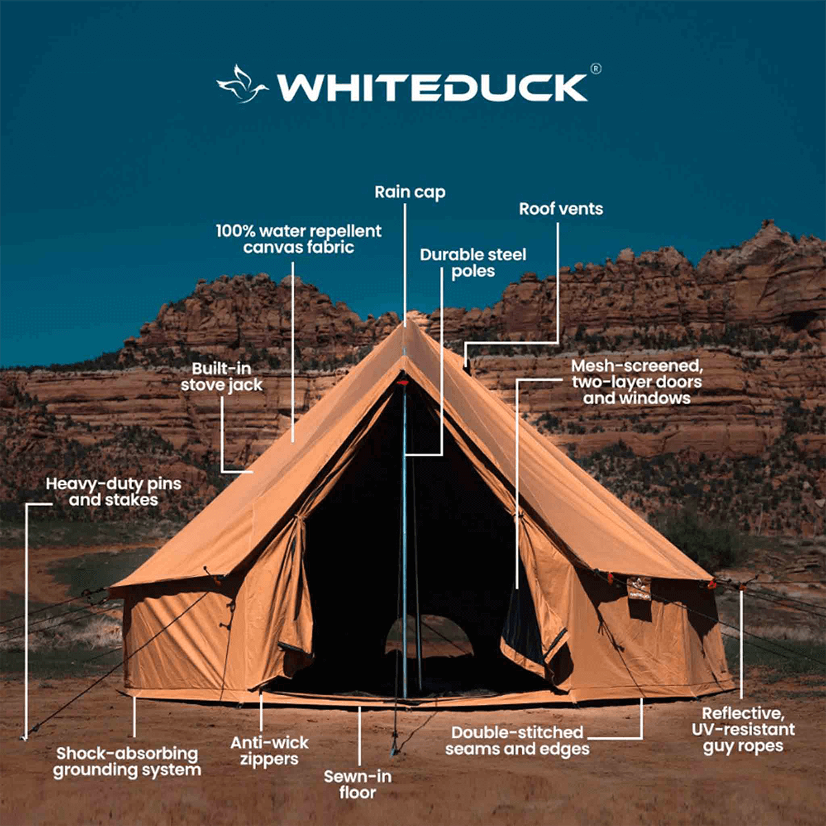 White Duck Outdoors - Used - 16' Regatta Bell Tent - Realtree Edge