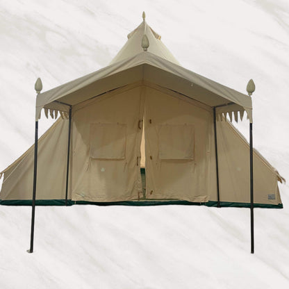 [13X19FT] Extra Large Heavy Duty Outdoor Four Seasons Glamping Canvas Bell Yurt Tent (SAK45688)