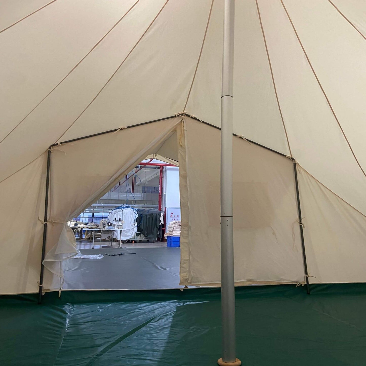 [13X19FT] Extra Large Heavy Duty Outdoor Four Seasons Glamping Canvas Bell Yurt Tent (SAK45688)