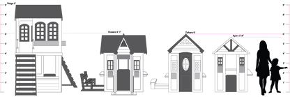 2MamaBees Reign Two Story Playhouse Custom Color