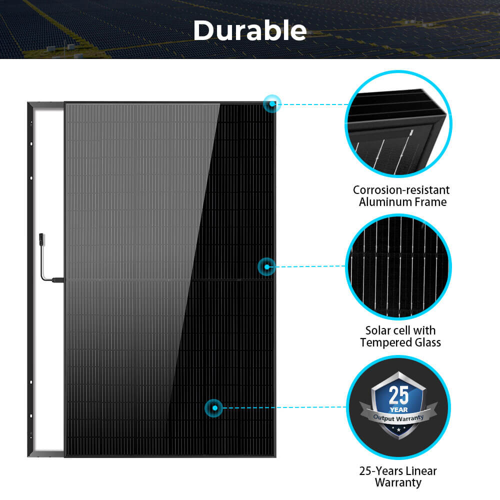 SunGoldPower 440W Mono Black PERC Solar Panel UL 61730