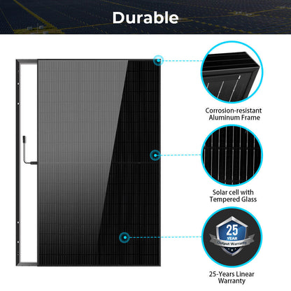 SunGoldPower 440W Mono Black PERC Solar Panel UL 61730