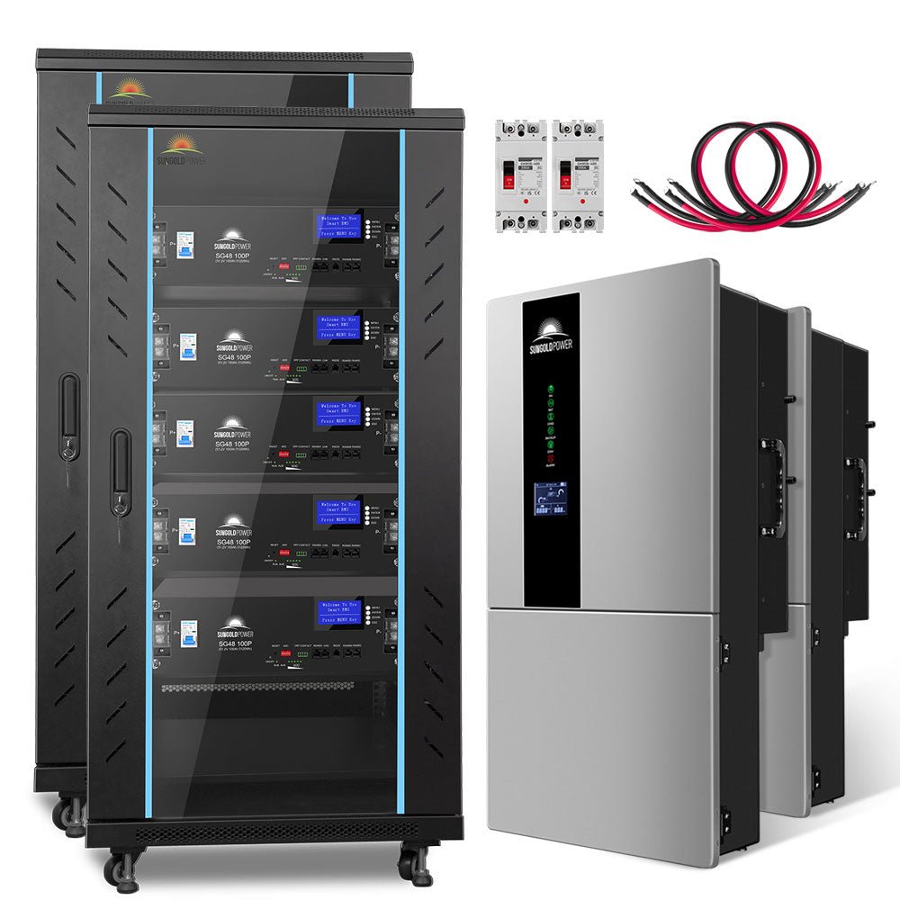 Hybrid Solar Kit 11.4KW 48V Split Phase 20.48KWH/50.2KWH Lithium Battery 440 Watt Solar Panel SGH-11N2E/ SGH-11N5E