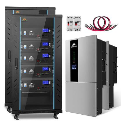 Hybrid Solar Kit 11.4KW 48V Split Phase 20.48KWH/50.2KWH Lithium Battery 440 Watt Solar Panel SGH-11N2E/ SGH-11N5E