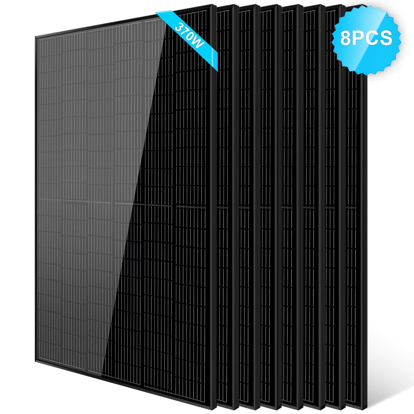 SunGoldPower 370W Mono Black PERC Solar Panel UL 61730