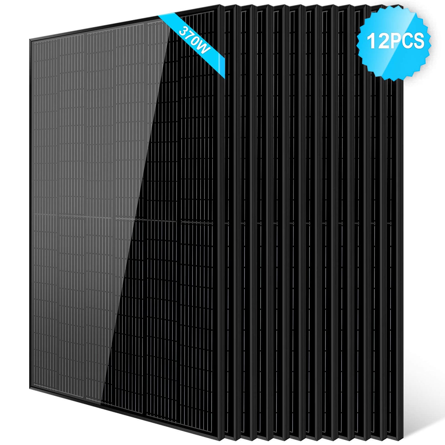 SunGoldPower 370W Mono Black PERC Solar Panel UL 61730