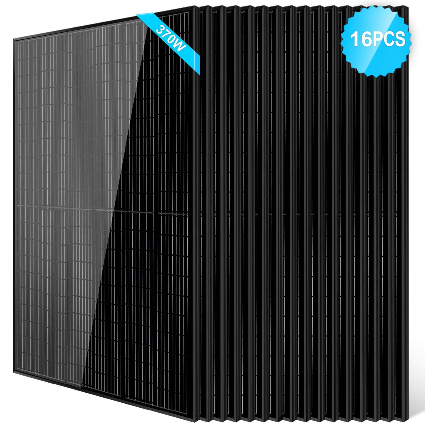 SunGoldPower 370W Mono Black PERC Solar Panel UL 61730
