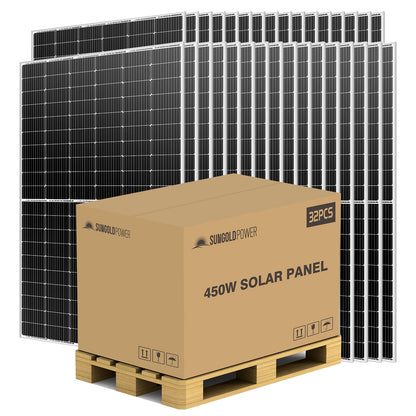 SunGoldPower 450W MONO PERC SOLAR PANEL FULL PALLET (32 PANELS) UL 61730