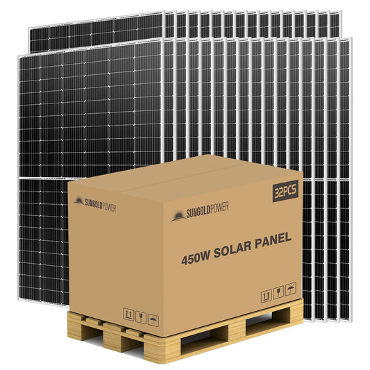 SunGoldPower 450W MONO PERC SOLAR PANEL FULL PALLET (32 PANELS) UL 61730