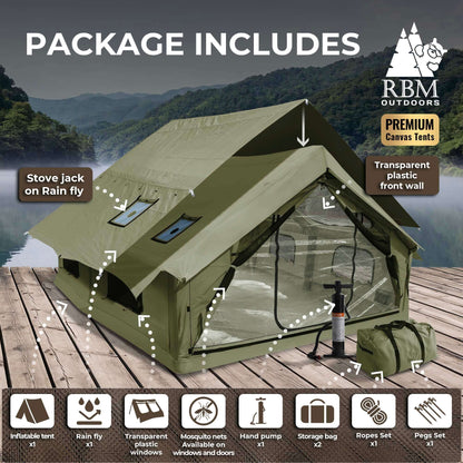 RBM Inflatable tent  Panda Large Forest Green for 2-6 person