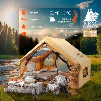 RBM Inflatable tent  Panda Medium Sunny Beige for 1-4 person