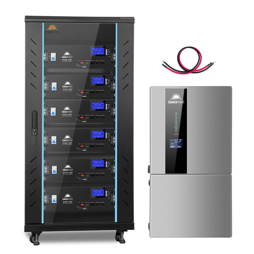 Hybrid Solar Kit 11.4KW 48V Split Phase 30.72KWH Lithium Battery 28 X 440 Watt Solar Panel SGH-11N3E