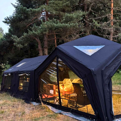 Black outdoor tent 
