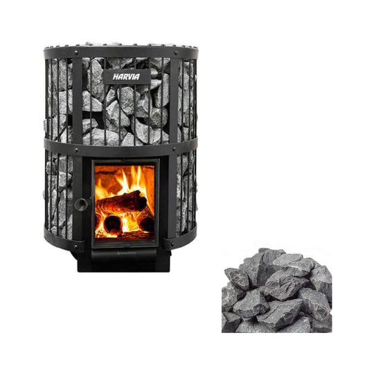 Harvia Greenflame Legend 240 Wood Sauna Stove With Sauna Stones, 15.9KW [WK200LD] (SAK84935)