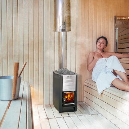 Harvia M3 Premium Wood-Burning Sauna Heater Stove With Sauna Stones, 16.5KW [WKM3] (SAK41720)