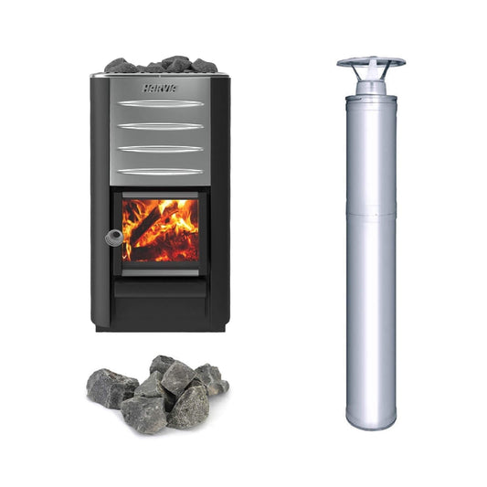 Harvia M3 Wood-Burning Sauna Heater & Chimney Kit, 16.5KW [WKM3] (SAK90867)