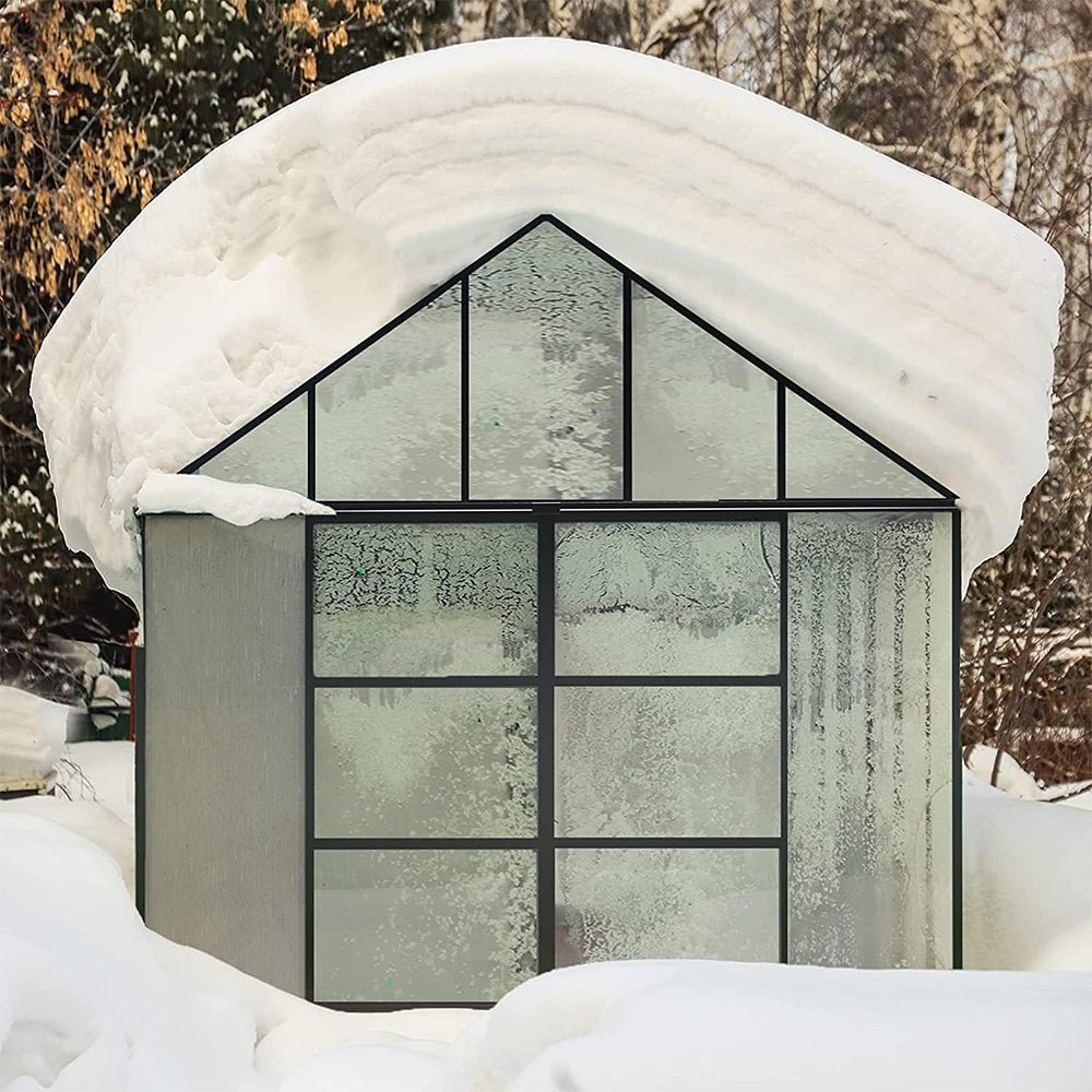 [10x12FT] Heavy Duty Outdoor Walk-In Polycarbonate Patio Greenhouse With Sliding Doors & Vents (SAK92846)