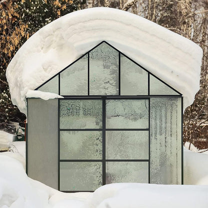 [10x12FT] Heavy Duty Outdoor Walk-In Polycarbonate Patio Greenhouse With Sliding Doors & Vents (SAK92846)
