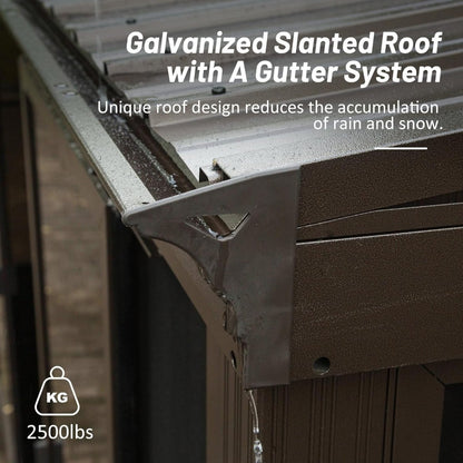 [10x12FT] Premium Against Wall Mounted Solarium Sunroom With Galvanized Steel Sloping Roof (SAK96375)