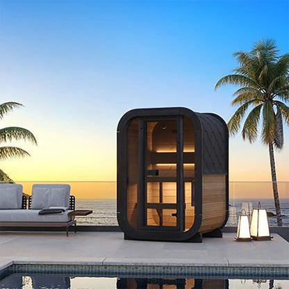 SaunaLife Model CL3G Cube-Series Outdoor 2-Person Home Sauna Kit (SAK23721)